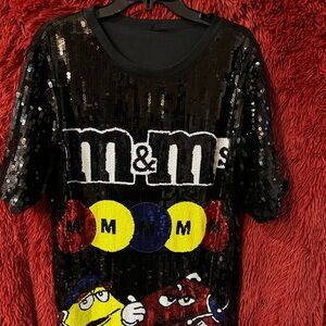 Sequin M&M theme top